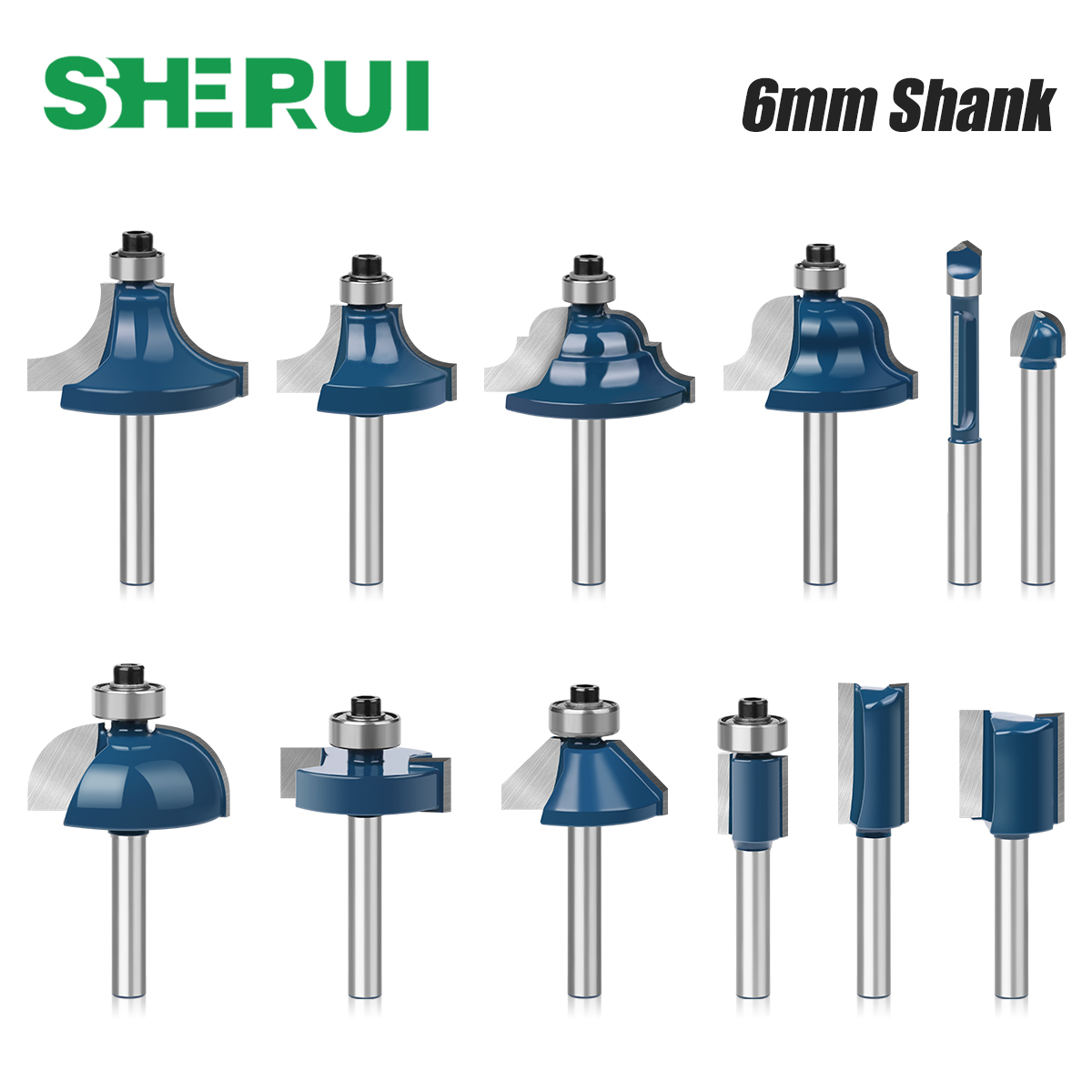 End Mill Set - Zestaw frezów z chwytem 6mm proste