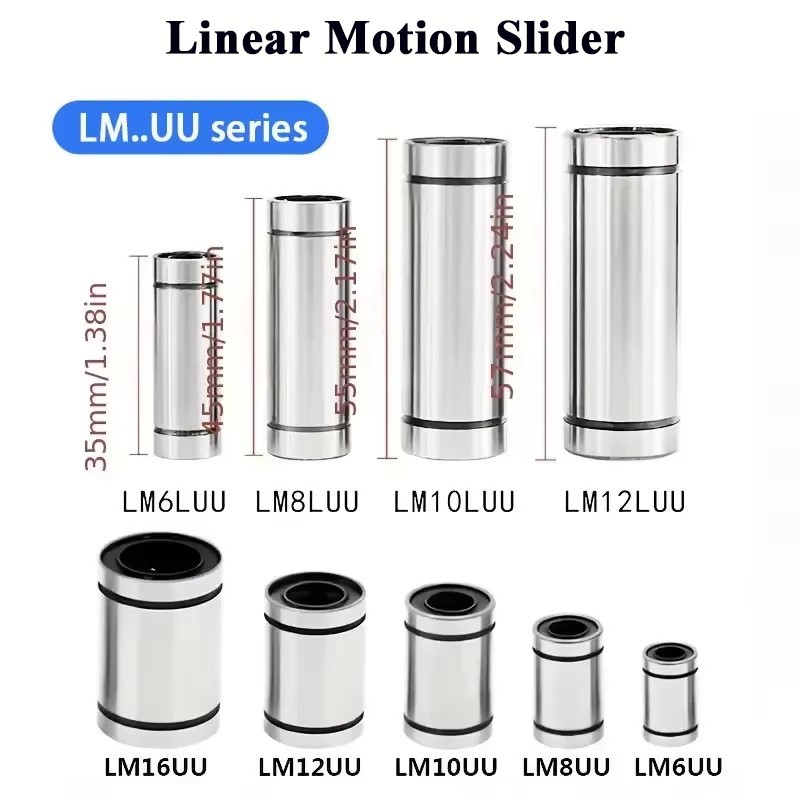 Lm8Uu Bearing - 4/10 szt. LM3UU LM4UU LM5UU LM6UU