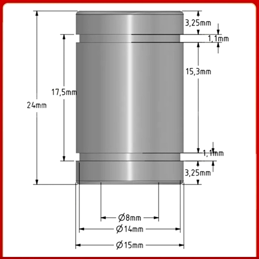 Lm8Uu Bearing - Łożysko liniowe zamiennik do drukarki 3D