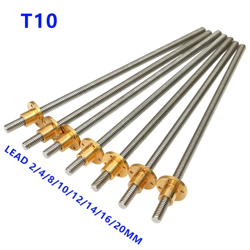 Lead Screw 8Mm - Stal nierdzewna 304 T10 10mm Długość