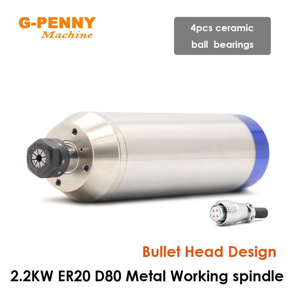 Water Cooled Spindle - G-PENNY 2.2KW ER20 Metalowa, chłodzona wodą