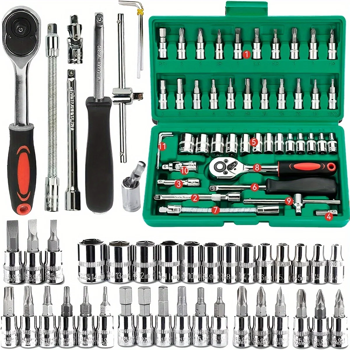 Zestaw kluczy nasadowych 46 sz – Cnc Bits recenzja i cena