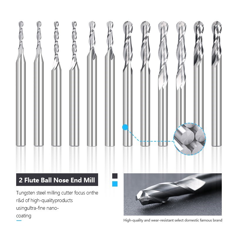 XCAN 3.175 Shank Ball Nose fre – End Mill Set recenzja i cena