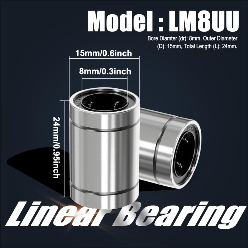 4/10 SZT. LM8UU LM10UU LM16UU  – Linear Rod 8Mm recenzja i cena